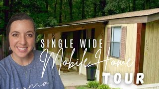 SINGLE WIDE MOBILE HOME TOUR  Our First Home [upl. by Rog]