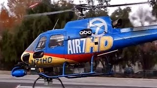 AS350 StartUp Takeoff amp Landing Air7HD ABC News Helicopter at Van Nuys Airport Airbus H125 [upl. by Ruel275]