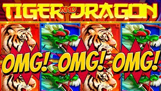 OMG WHO NEEDS A HANDPAY THIS WAS EPIC NEW TIGER AND DRAGON MULTIPLIERS Slot Machine IGT [upl. by Arihppas]