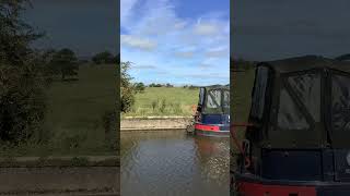 Country views near Skipton from the back of the narrowboat on the Leeds and Liverpool canal canal [upl. by Eenej301]