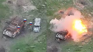 Russian infantrymen tried to storm Ukrainian positions on VAZ Zhiguli cars [upl. by Michaud954]