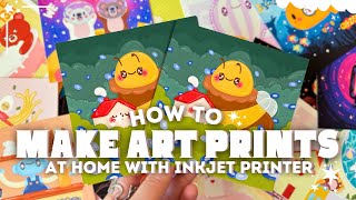 How I Make Art Prints At Home For My Small Art Business  Testing Out Paper [upl. by Dare247]