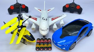 New RemoteControl RC Flying Helicopter with Rechargeable Light Car and Airplane Unboxing amp Testing😍 [upl. by Andee]