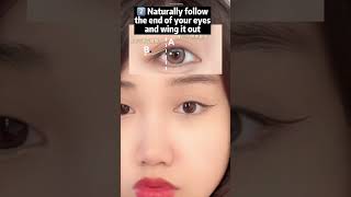 Eyeliner like IDOLS EASY trick shorts kbeauty koreanbeauty douyin koreanmakeup kpop [upl. by Cantlon]