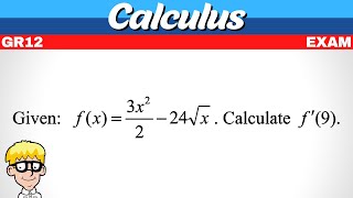 Calculus Grade 12 Exam Questions [upl. by Akina642]