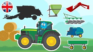 Tractors for Kids 🚜  Farm works Tractor and combine harvester [upl. by Corly457]