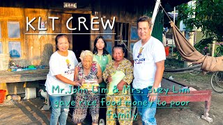 KTL CREW Mr John Lim amp Mrs Suzy Lim visited poor family and gave rice  money food closthes [upl. by Thurlough]