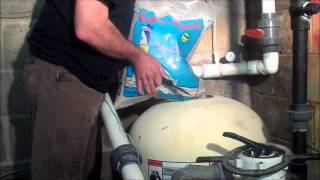 POOLCENTERcom  How to change pool filter sand [upl. by Ylak]