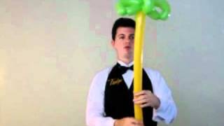 Balloon Library 45 Palm Tree Balloon Animal Tutorial [upl. by Oiznun827]