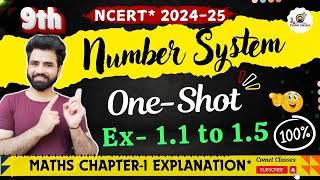 Number System  Class 9th Maths Chapter 1 One shot  New Syllabus 202425  NCERT solution [upl. by Annawek213]