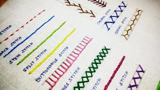 15 Basic Hand Embroidery Stitches Sampler for Absolute Beginners [upl. by Anirdna]