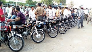 USED BIKES BAZAAR  Second Hand Cheap Motorcycles at Sunday Bike Market in Karachi Pakistan 2019 [upl. by Nuawaj585]