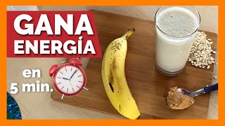 LICUADO de PLÁTANO y CREMA de CACAHUATE  AVENA 🍌🥜🥛😋  ✅ MÁS PROTEINAS para comenzar el día o GYM [upl. by Kries]