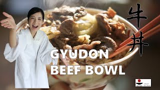 How to make Gyudon（Beef bowl）－Japanese Local Recipe－ [upl. by Burny]