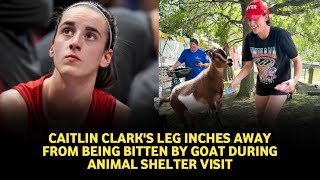 Caitlin Clarks leg was almost bitten off by a goat while feeding milk to a goat [upl. by Vastah76]