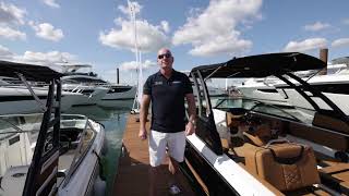 idealboatcom 2024 Southampton Boat Show display  Saxdor Yachts Finnmaster Boats Chaparral Boats [upl. by Nihhi17]