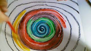 At Home Art Lesson  Hundertwasser Spiral For Kids [upl. by Ahsenroc]