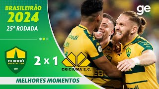 CUIABÁ 2 X 1 CRICIÚMA  MELHORES MOMENTOS  25ª RODADA BRASILEIRÃO 2024  geglobo [upl. by Adnuhser]