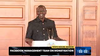 Facebook Management Team on Monetisation State House Nairobi [upl. by Boarer]