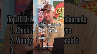 TOP 10 Best DRIVETHROUGH Restaurants shorts fastfood food top10 fastfoodhacks [upl. by Krissie]