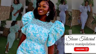 How to Cut and Sew Stylish Structured Pleated Sleeve  Sleeve Manipulation tutorial [upl. by Sagerman53]