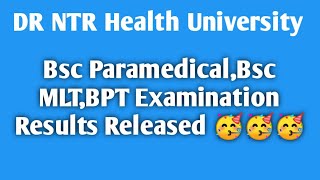 DR NTR University Bsc ParamedicalBsc MLTBPT Examination Results Released 🥳🥳🥳 [upl. by Naik]