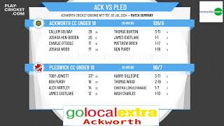 Ackworth CC Under 18 v Pledwick CC Under 18 [upl. by Westerfield]