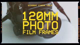 120mm Photo Film Frames PNG  Medium Format Film Borders PNG 8K [upl. by Harimas]