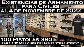 SEDENA México  Inventario de Armas de Fuego para Civiles al 04 de Noviembre de 2022 [upl. by Yasdnyl]