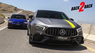 AMG A45S vs Golf R  Which is the best hot hatch [upl. by Coretta]