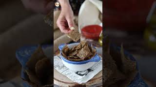 TARTINADE POIVRONS et CHIPS DE SARRASIN 😁 recettefacile recette recetteestivale dips [upl. by Retxab]