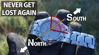 Find North with a WristWatch Wilderness Survival Skills [upl. by Ahsratan508]