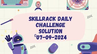 SKILLRACK DAILY CHALLENGEskillrack skillrackdailychallengepythonprogrammingeasysolutioneveyday [upl. by Elinore]