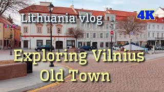 Lithuania vlog Exploring Vilnius Old Town  walking tour in firstperson view 4K vilniusoldtown [upl. by Leval]