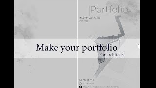 How to make a portfolioPhotoshoparchitectureStudents [upl. by Nanji]