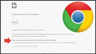 How to Allow Chrome to access the network in your firewall or antivirus settings  Tech Guru [upl. by Primrosa]