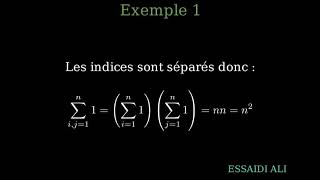 Sommes doubles ou rectangulaires propriétés et exemples [upl. by Aernda]