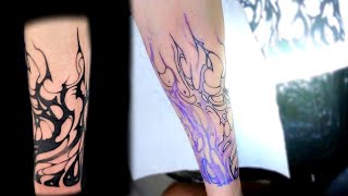 Cool Abstract Half Sleeve Arm Tattoo [upl. by Kentigera]