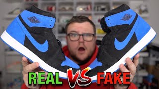 AIR JORDAN 1 ROYAL REIMAGINED REAL VS FAKE [upl. by Berglund]