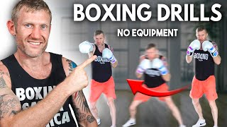 4 Boxing Drills NO EQUIPMENT at home training [upl. by Assyral]