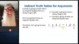 Indirect Truth Tables for Arguments Part III [upl. by Bonine297]