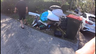 KERBSIDE TRASH PICKING MILLIONAIRE HOMES QUEENSLAND AUSTRALIA [upl. by Kaz326]