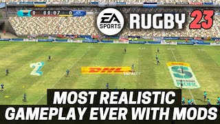 EA SPORTS RUGBY 23  THE MOST REALISTIC GAMEPLAY EVER  New pitch markings advertising and MORE [upl. by Ynnot568]