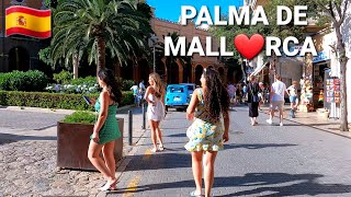 4K🇪🇸Palma de Mallorca 📸Walking tour around the Cathedral Jaime II San Miguel and Paseo Maritimo [upl. by Jung555]