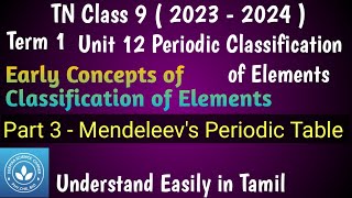 Mendeleevs Periodic Table Class 9 Science Term 1 Unit 12 Periodic Classification of Elements [upl. by Grosvenor]