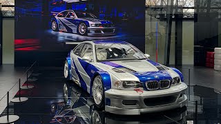 The real Need for Speed Most Wanted E46 M3 GTR at the BMW Welt in München [upl. by Skerl510]