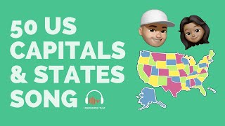 50 US Capitals and States Rap Song  Sing Learn Memorize Lyrics To Americas Geography Fast [upl. by Daegal]