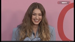 Gigi Hadid arrives at 2019 CFDA Fashion Awards [upl. by Khai607]