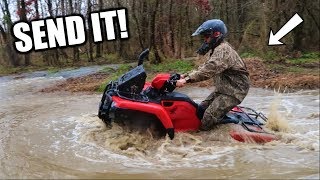 MUDDING on the NEW Four Wheeler [upl. by Mickey]