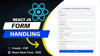 quotReact Form Validation with ReactHookForm amp Zod vs Formik amp Yup  Full Guidequot [upl. by Fronniah]